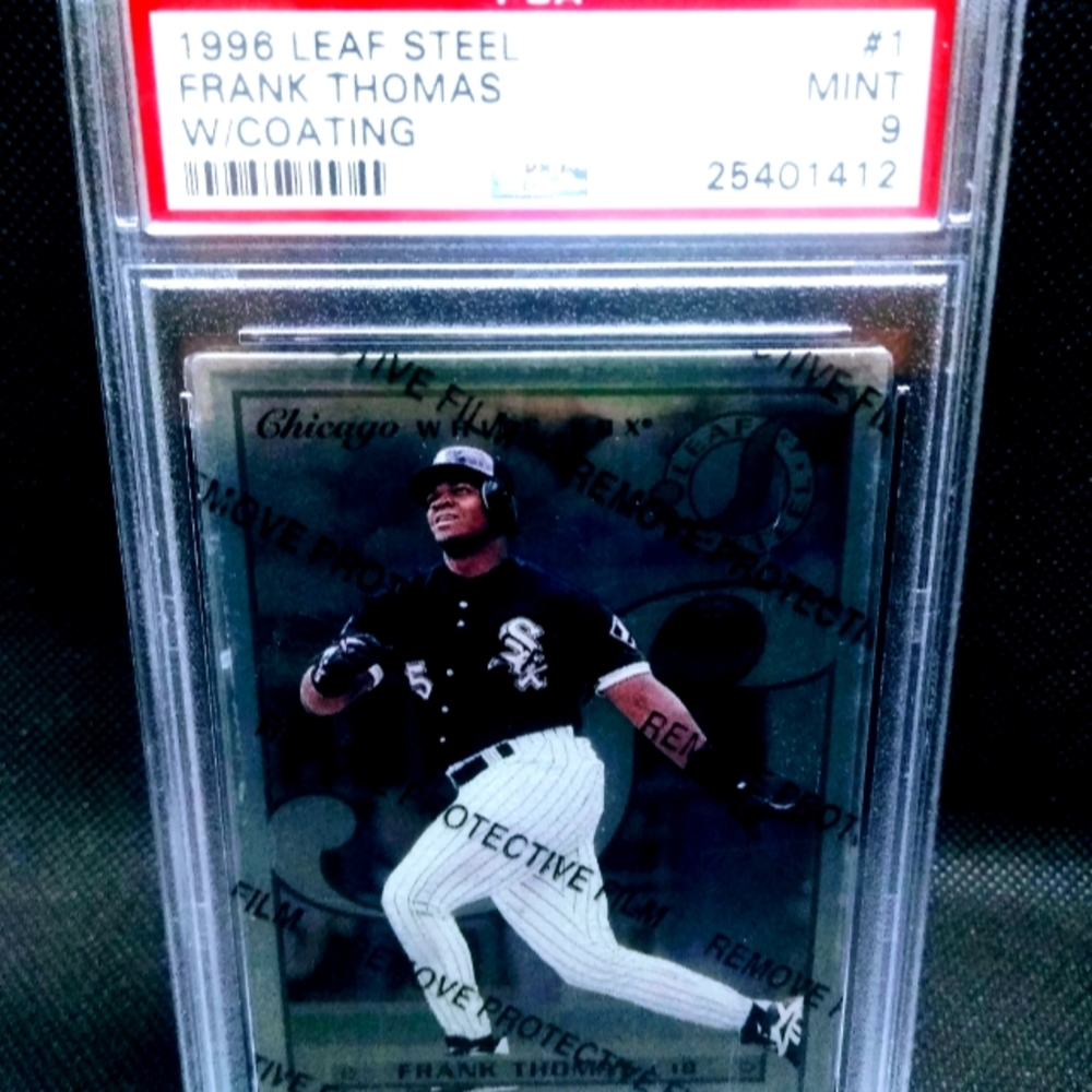 Frank Thomas 1996 Leaf Steel No.1 W/Coating PSA 9